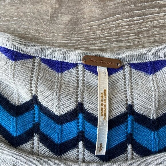 FREE PEOPLE Chevron Stripe Pointelle Knit Dress - Picture 6 of 15